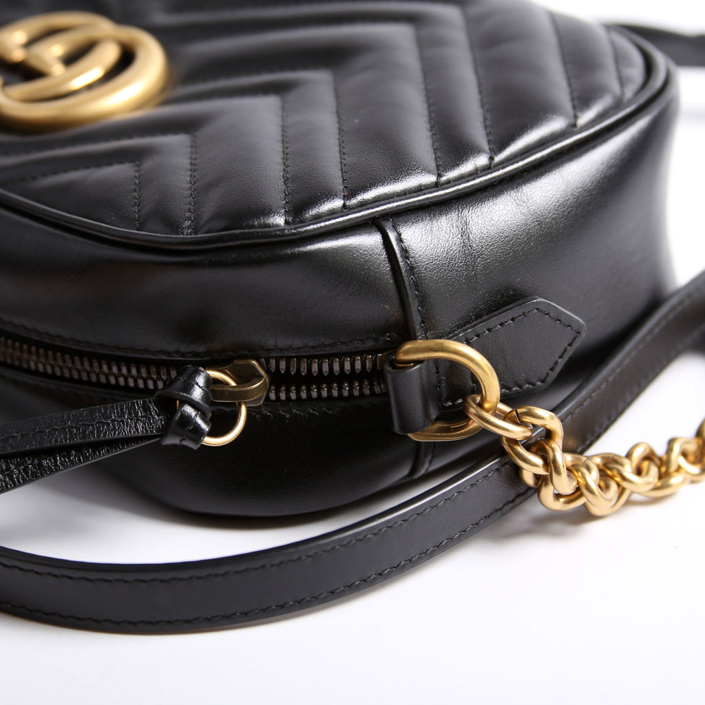447632 Marmont Small Leather Camera Black