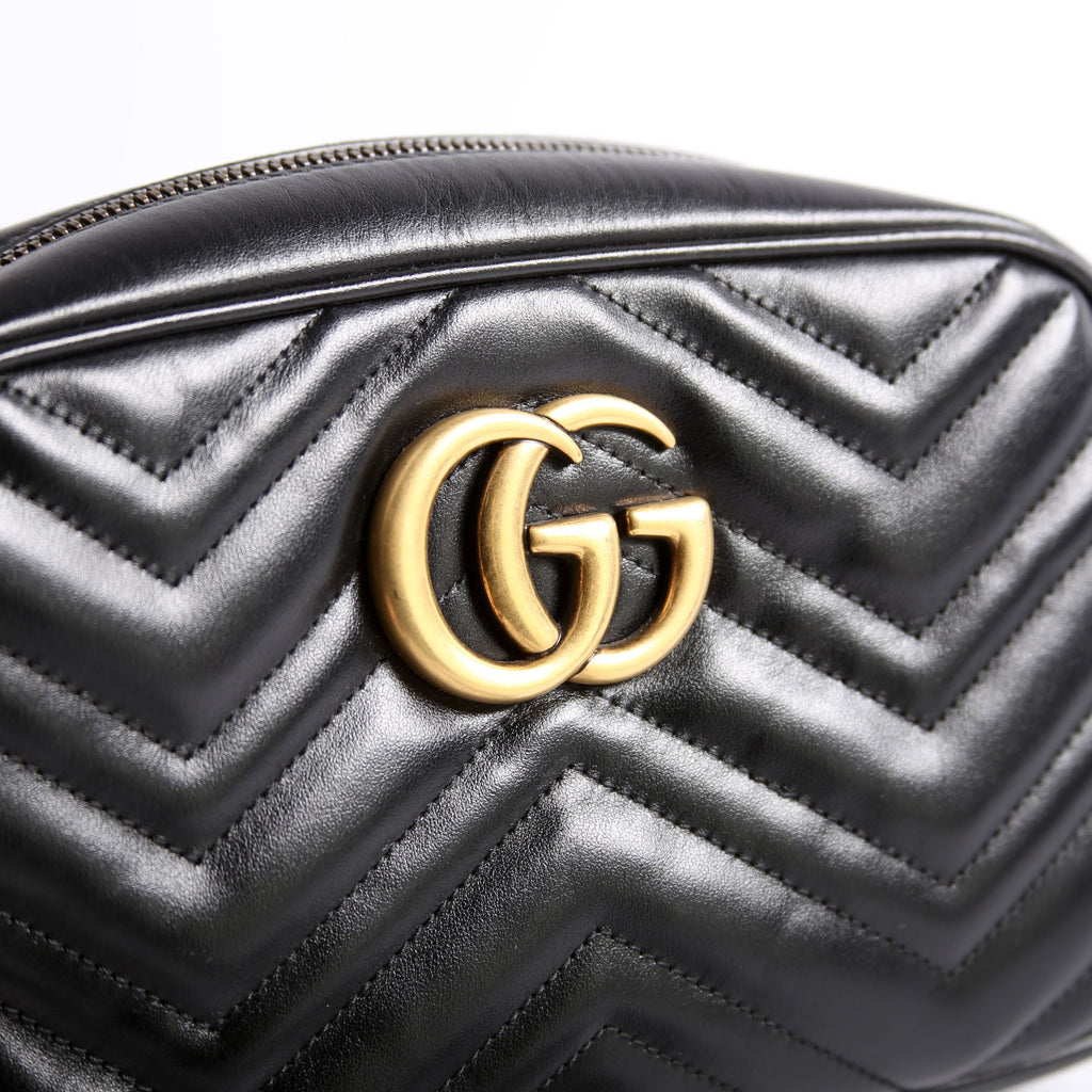 447632 Marmont Small Leather Camera Black