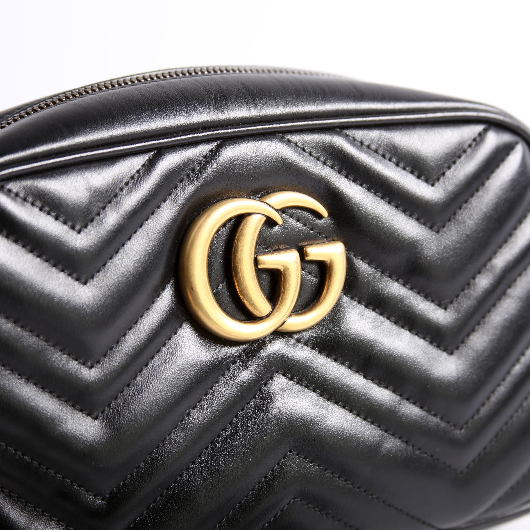 447632 Marmont Small Leather Camera Black