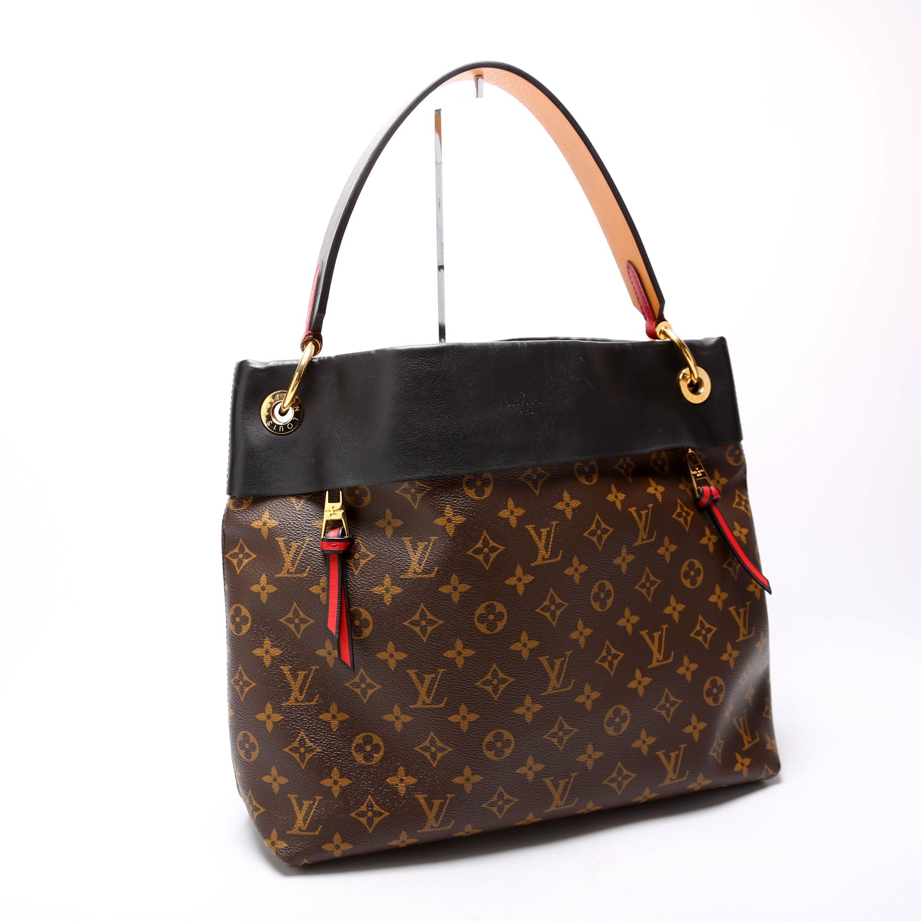 Tuileries Hobo Monogram Leather Black