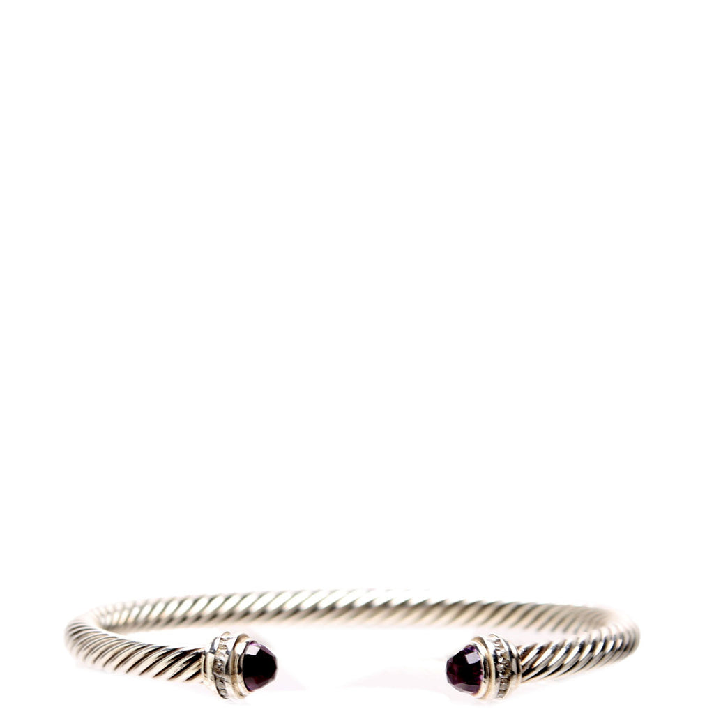 Classic Cable 5MM Bracelet 925/Pave/Amethyst