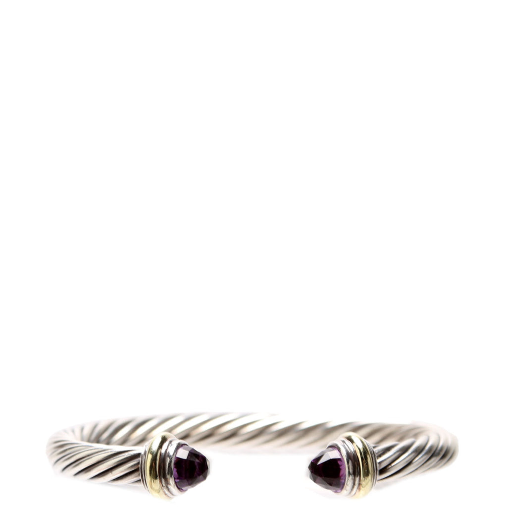 Classic Cable 7MM Bracelet 925/585/Amethyst