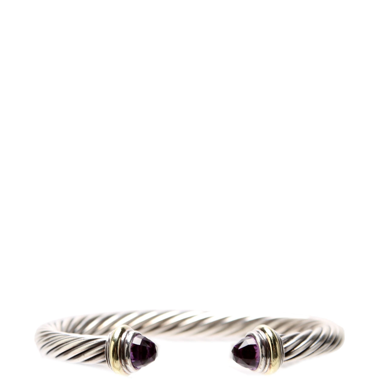 Classic Cable 7MM Bracelet 925/585/Amethyst