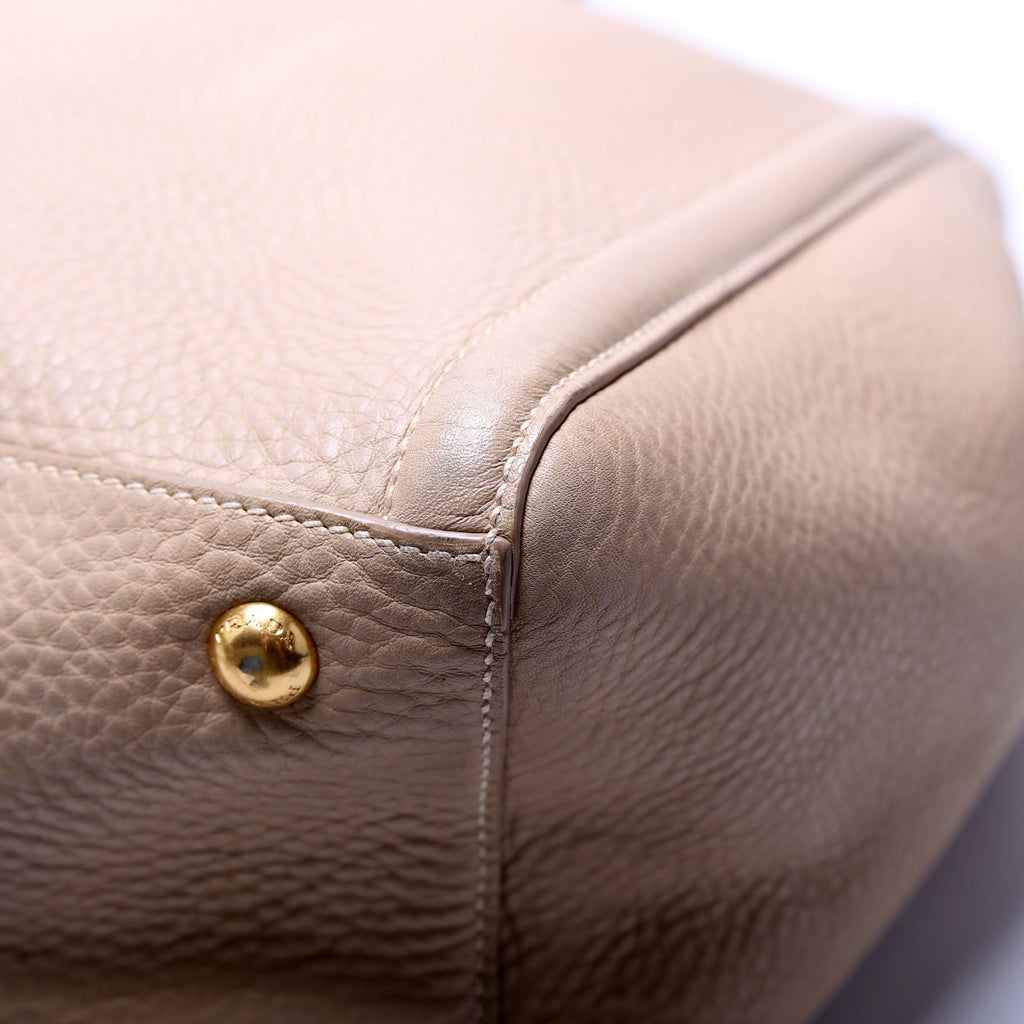 Vitello Daino Berlino Tote Beige/Gold