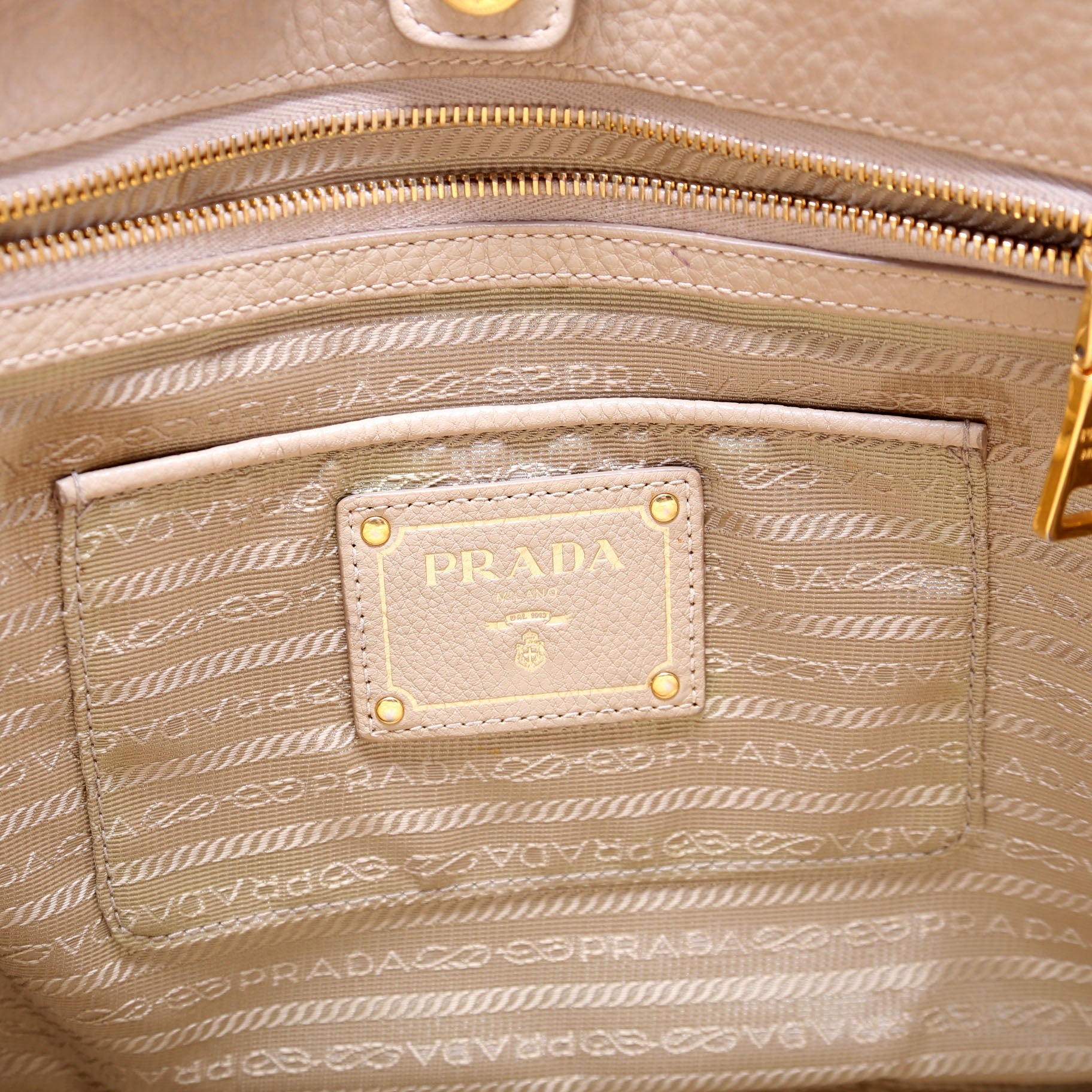 Vitello Daino Berlino Tote Beige/Gold