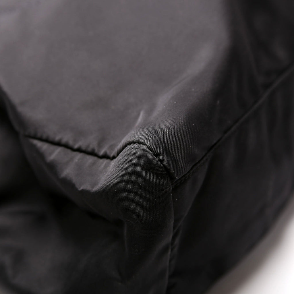 Tessuto Nylon Logo Drawstring Tote Black