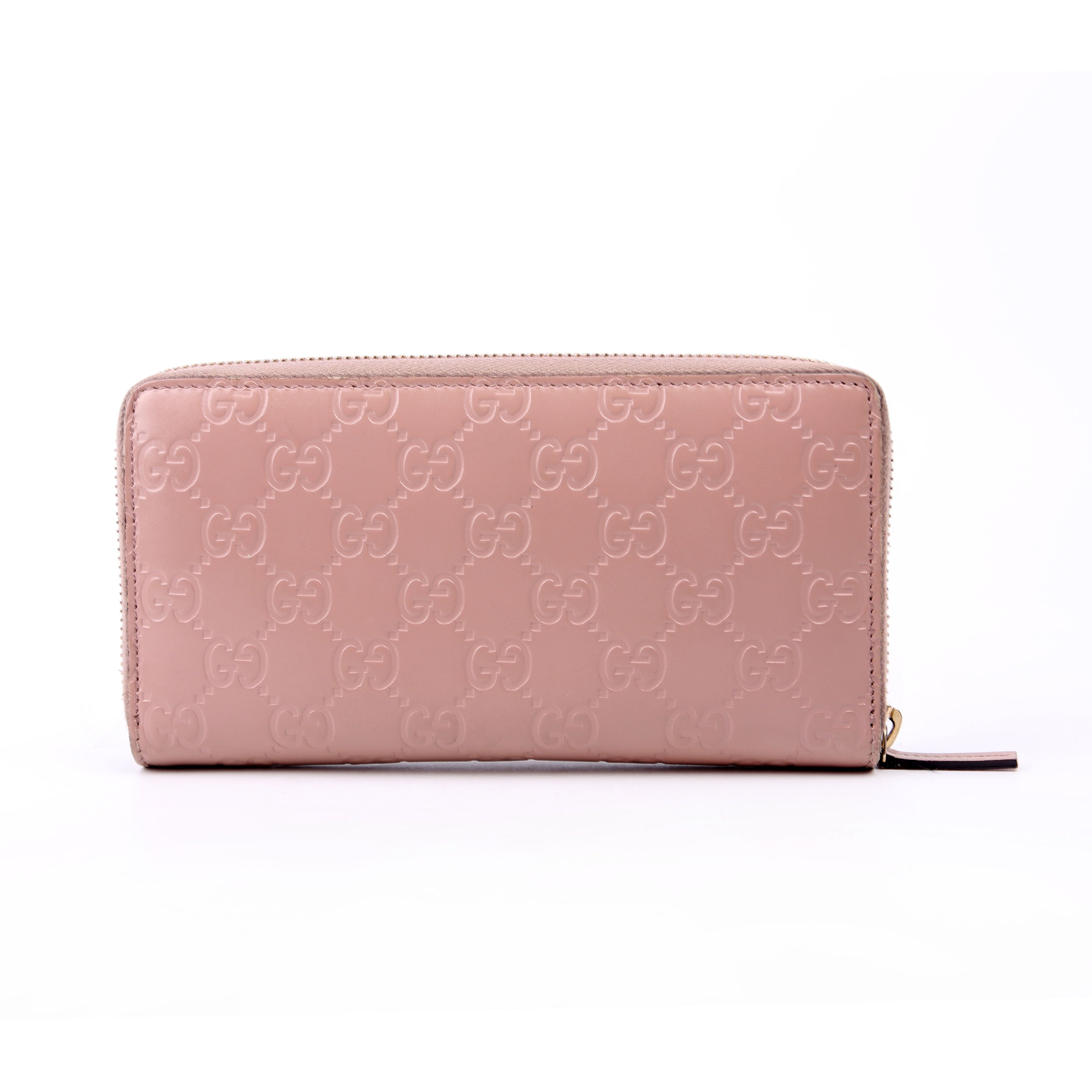 388680 Bow Zip Around Wallet Guccissima Nude