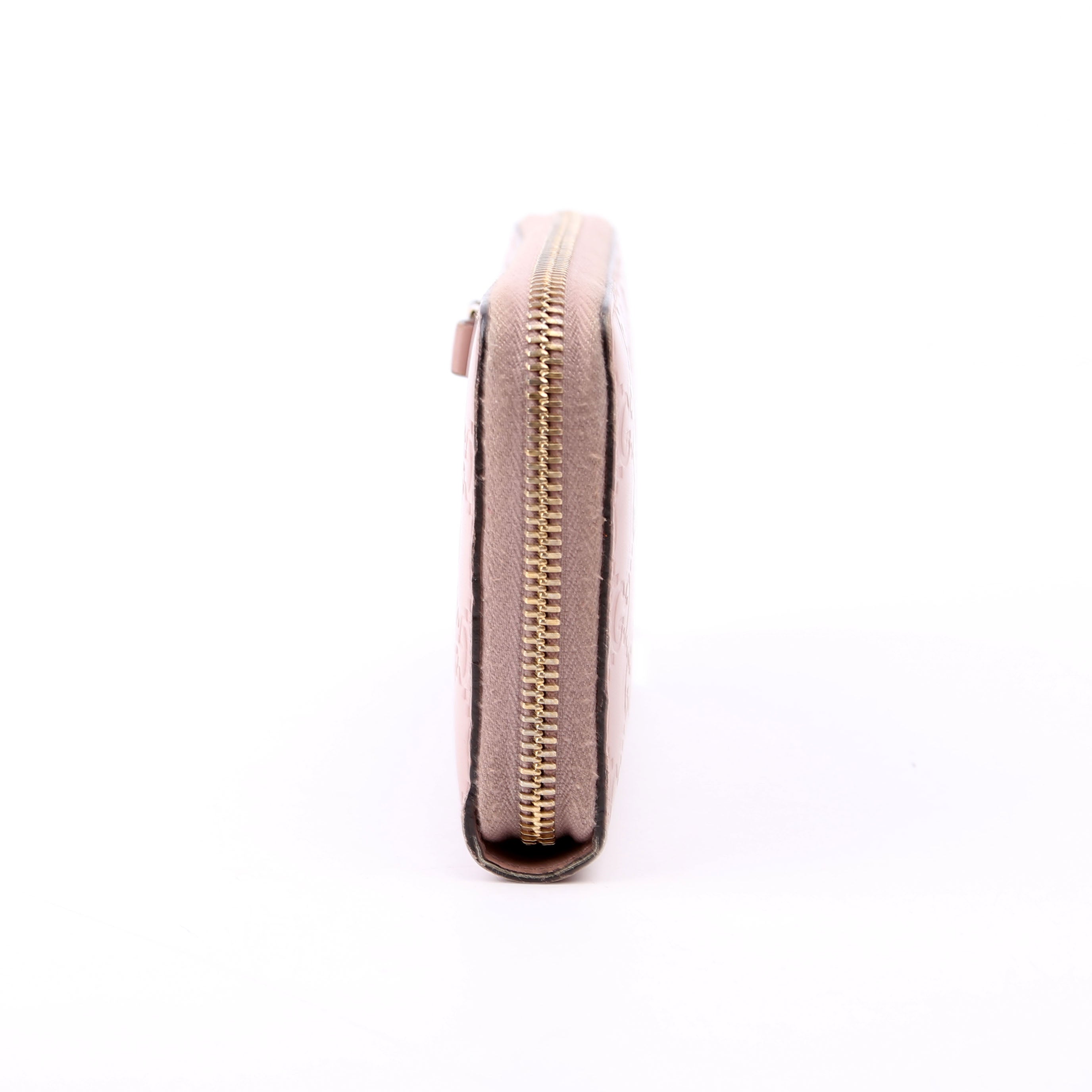 388680 Bow Zip Around Wallet Guccissima Nude