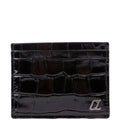 CL Crocodile Embossed Card Holder Black