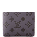 Multiple Wallet Shadow Monogram Leather Grey