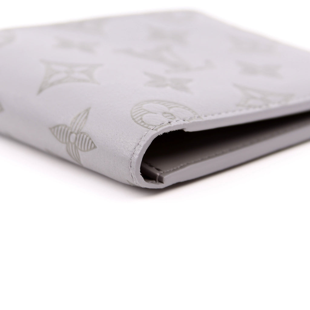 Multiple Wallet Shadow Monogram Leather Grey