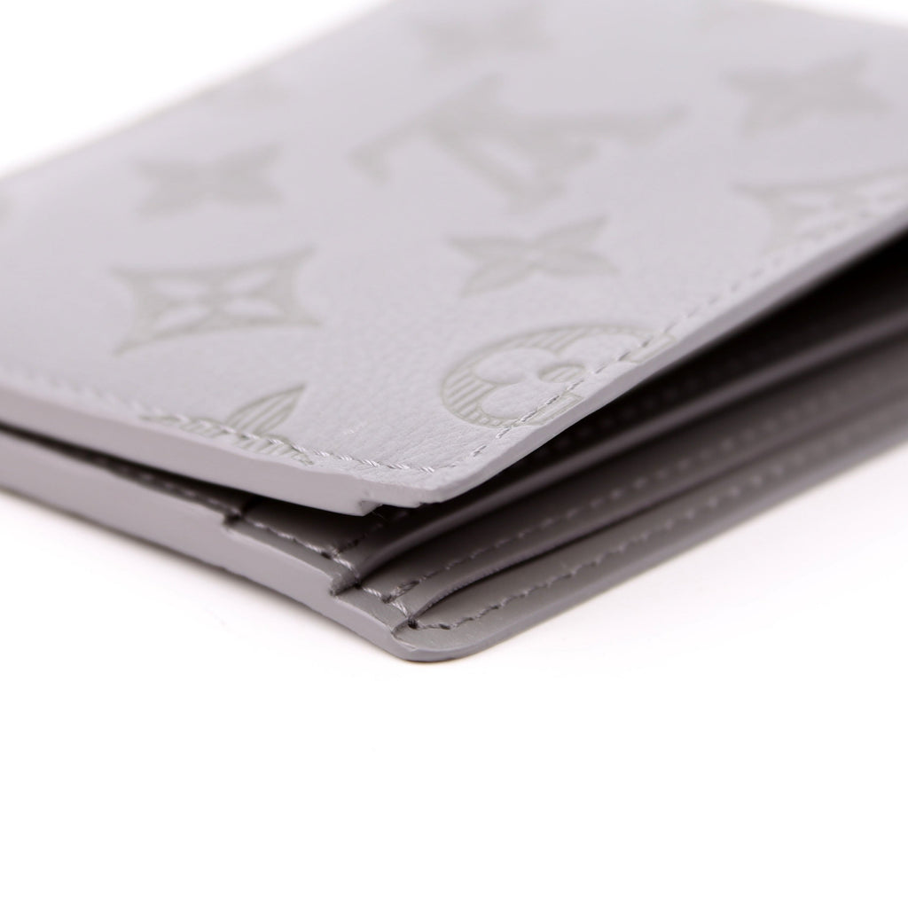 Multiple Wallet Shadow Monogram Leather Grey
