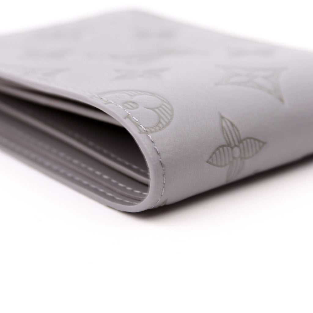 Multiple Wallet Shadow Monogram Leather Grey