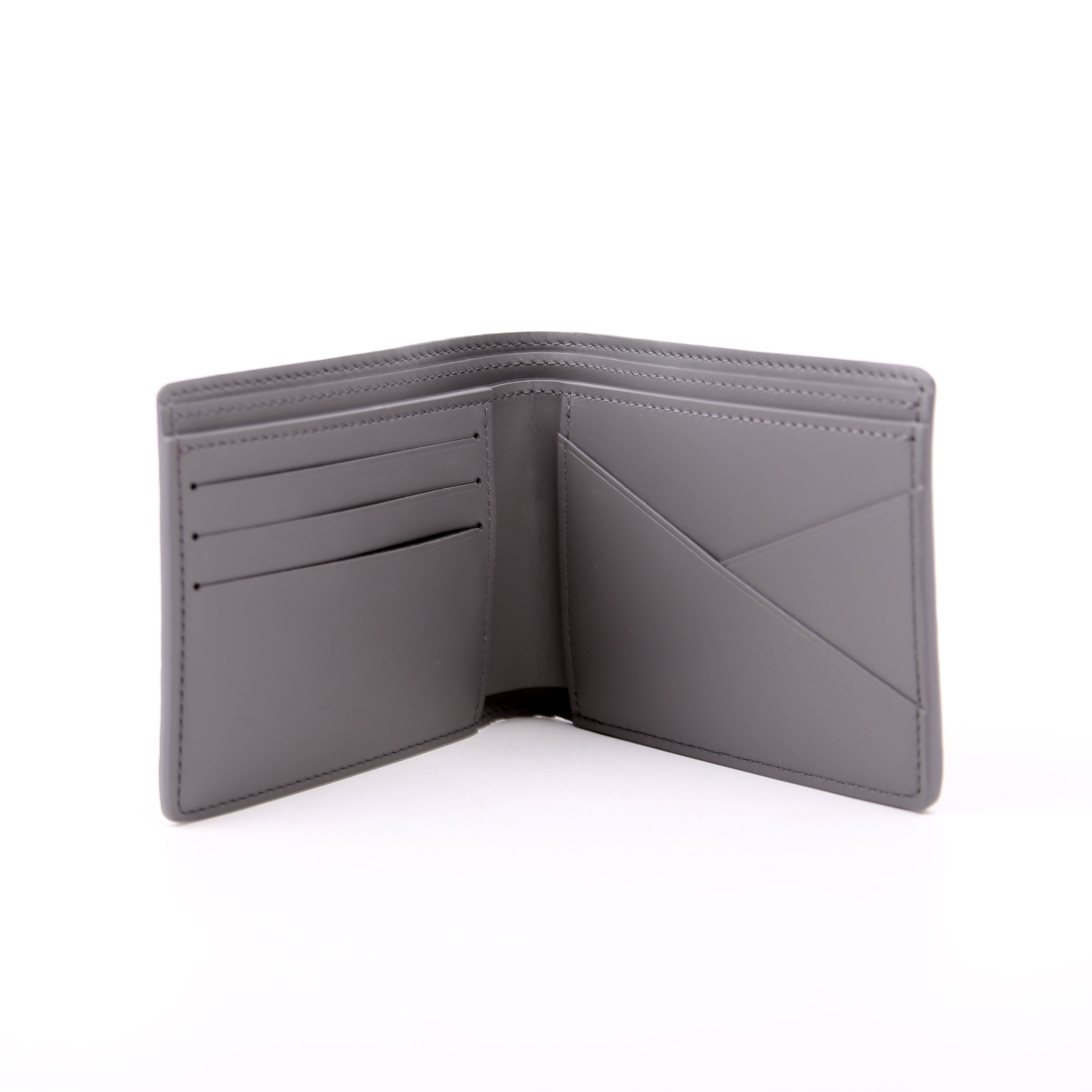 Multiple Wallet Shadow Monogram Leather Grey
