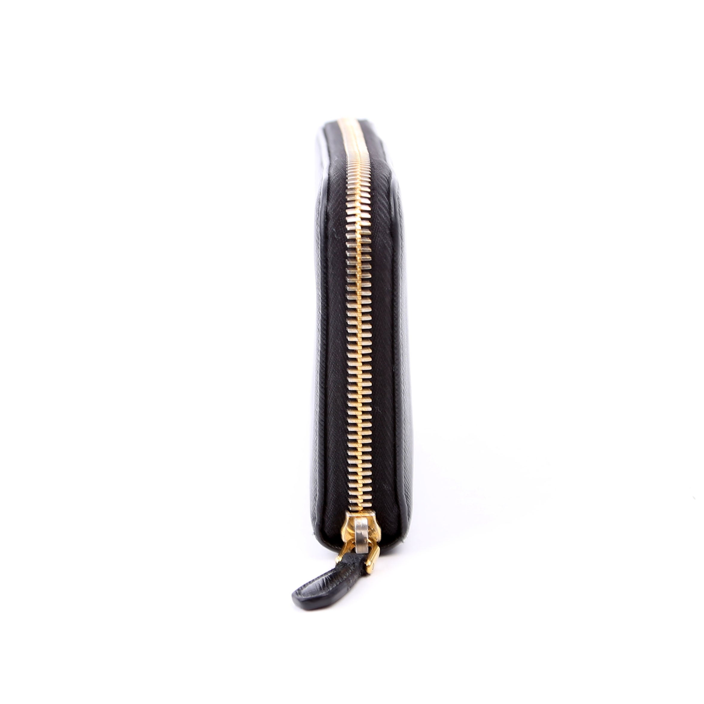 Saffiano Zip Around Wallet Black