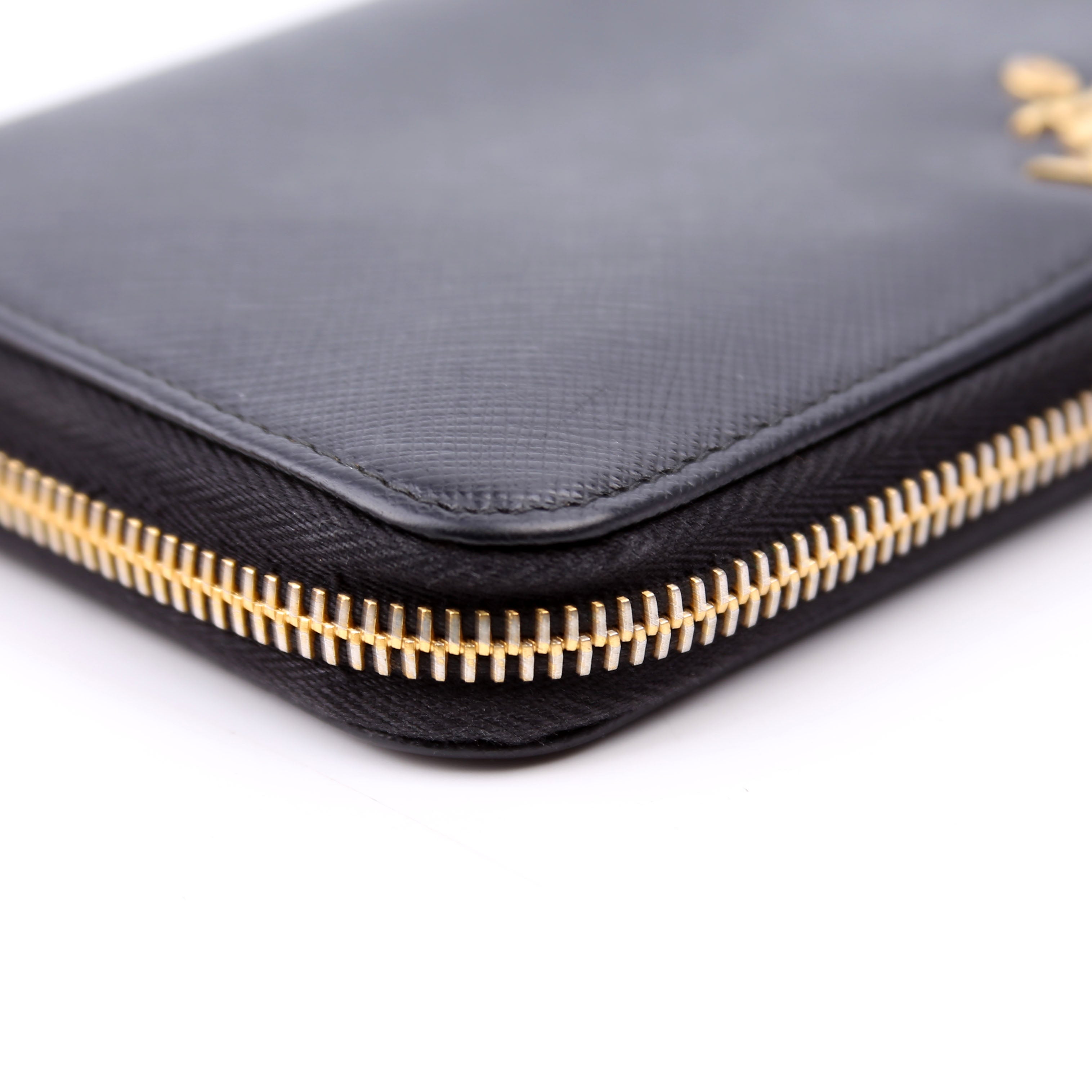 Saffiano Zip Around Wallet Black