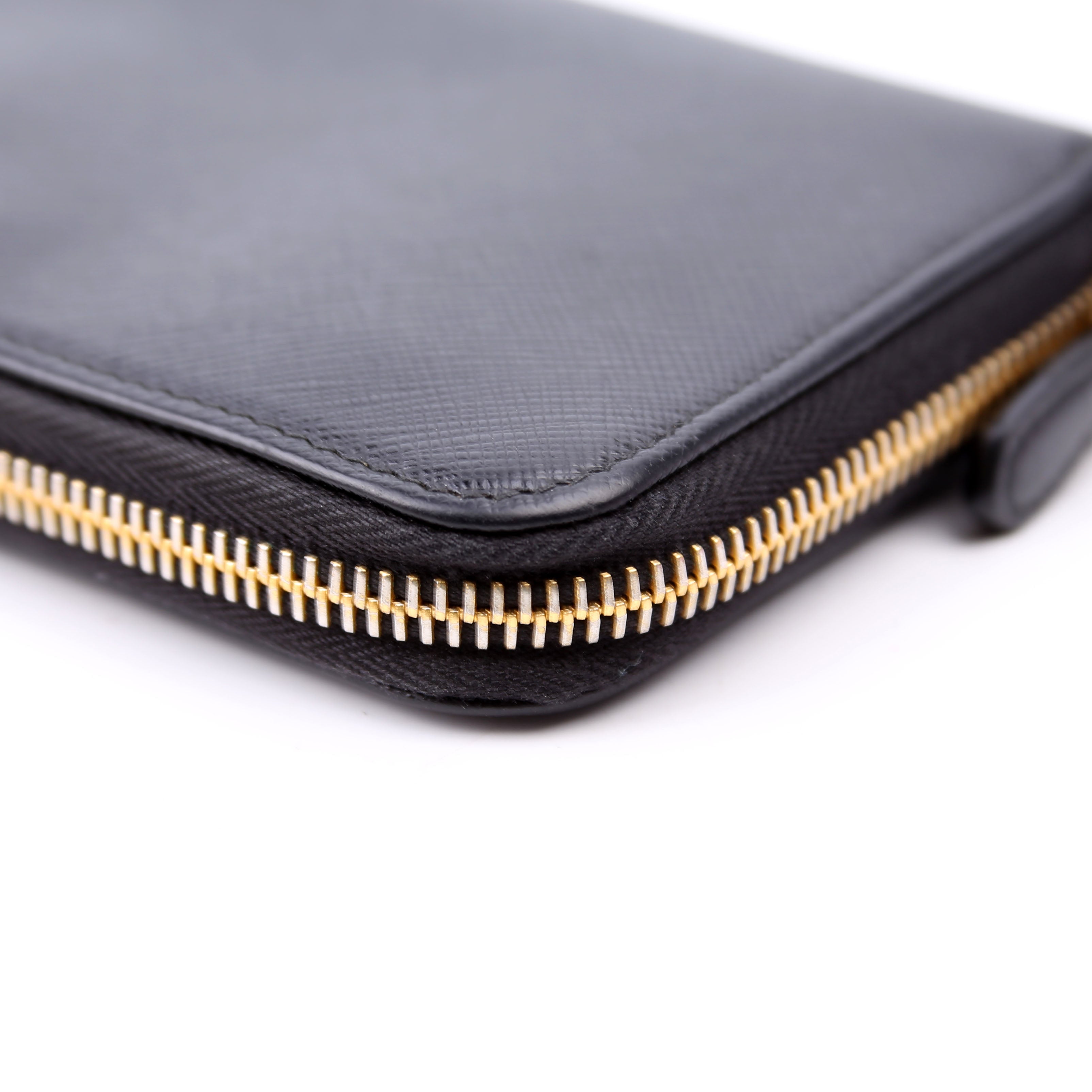 Saffiano Zip Around Wallet Black