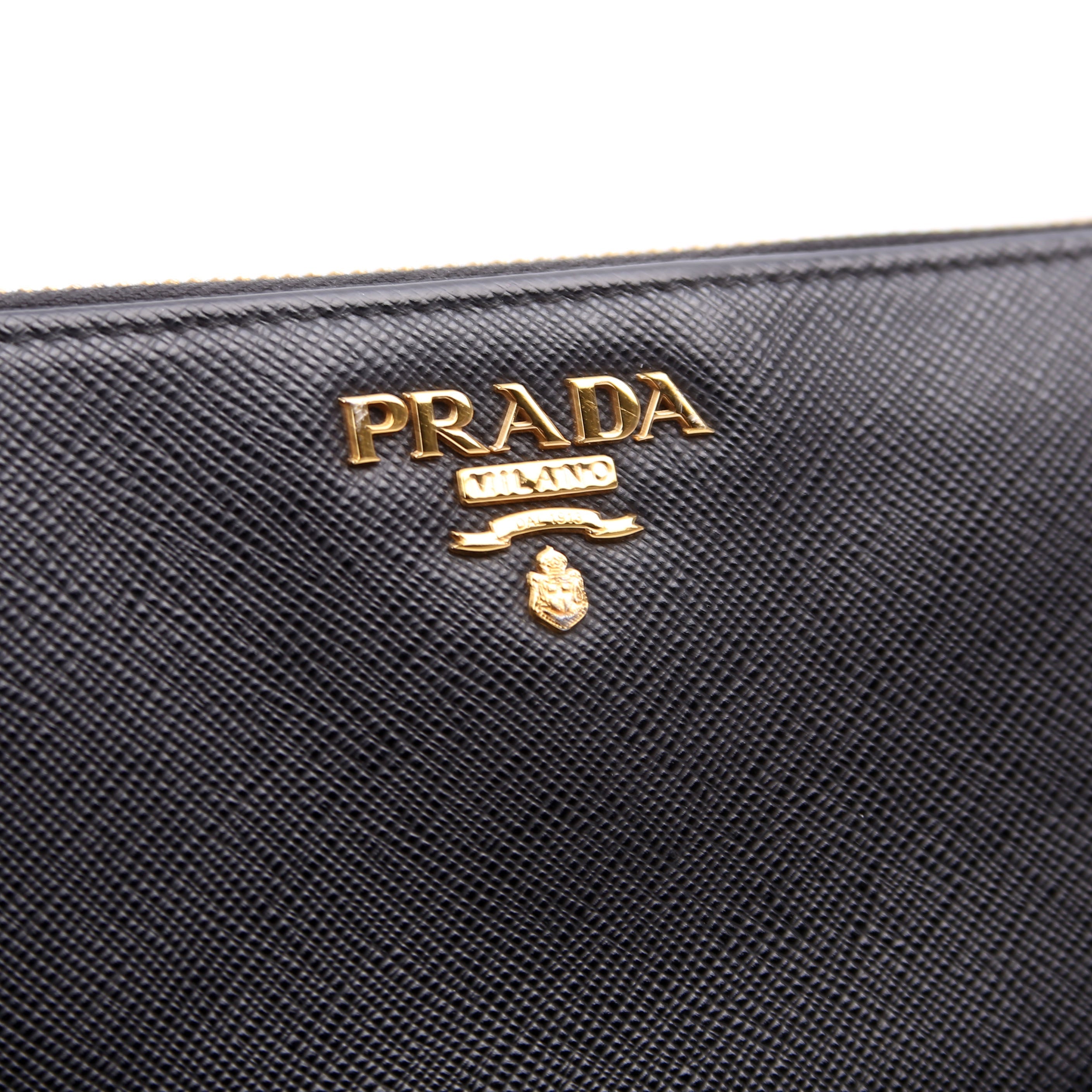 Saffiano Zip Around Wallet Black