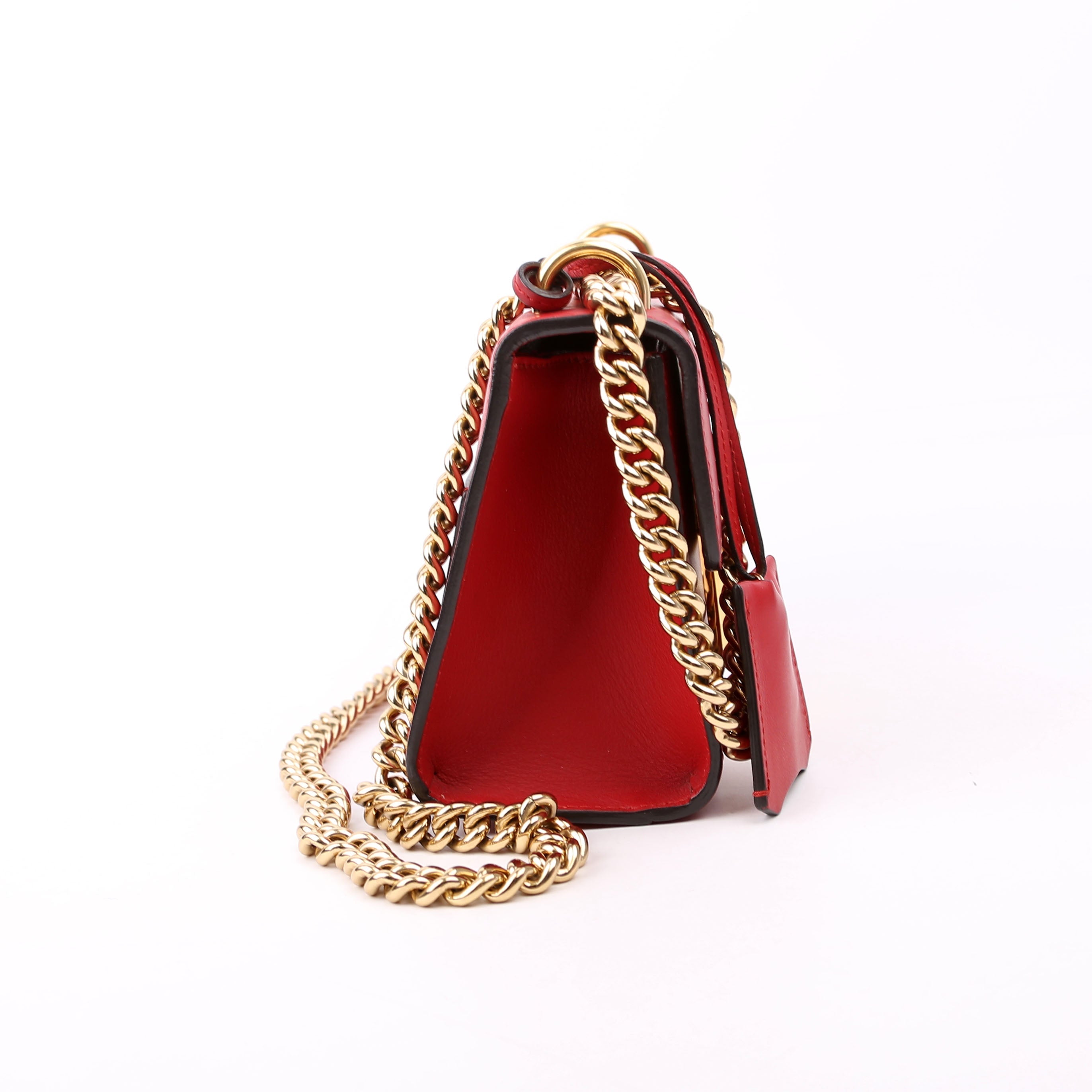 Gucci 409487 Padlock Smooth Leather Red