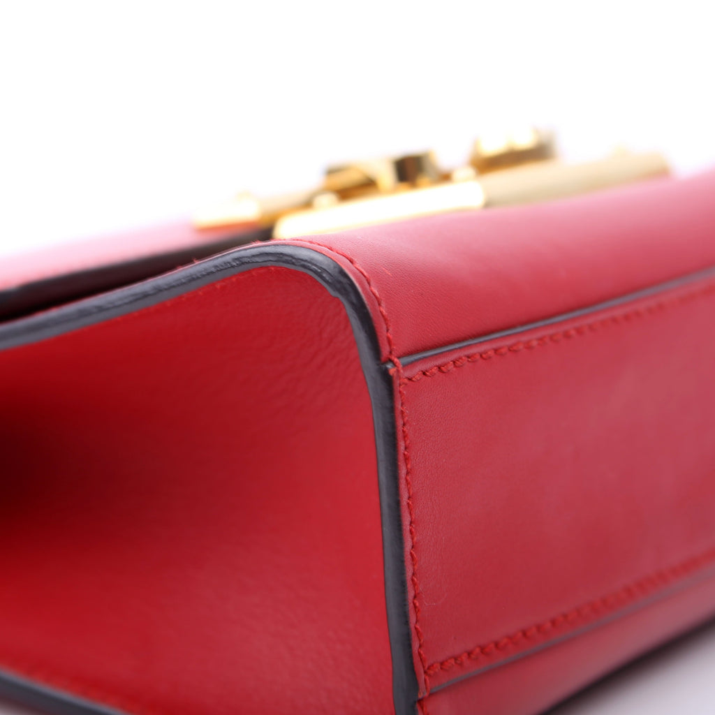 Gucci 409487 Padlock Smooth Leather Red