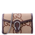 Gucci 401231 Dionysus Jumbo GG Canvas Mini Wallet Brown