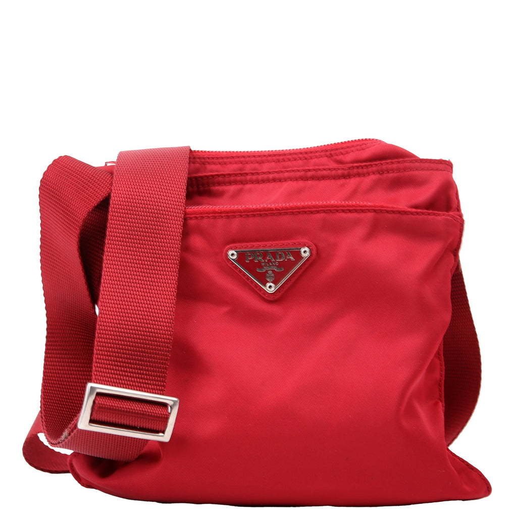 Tessuto Nylon Mini Crossbody Red