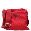 Tessuto Nylon Mini Crossbody Red