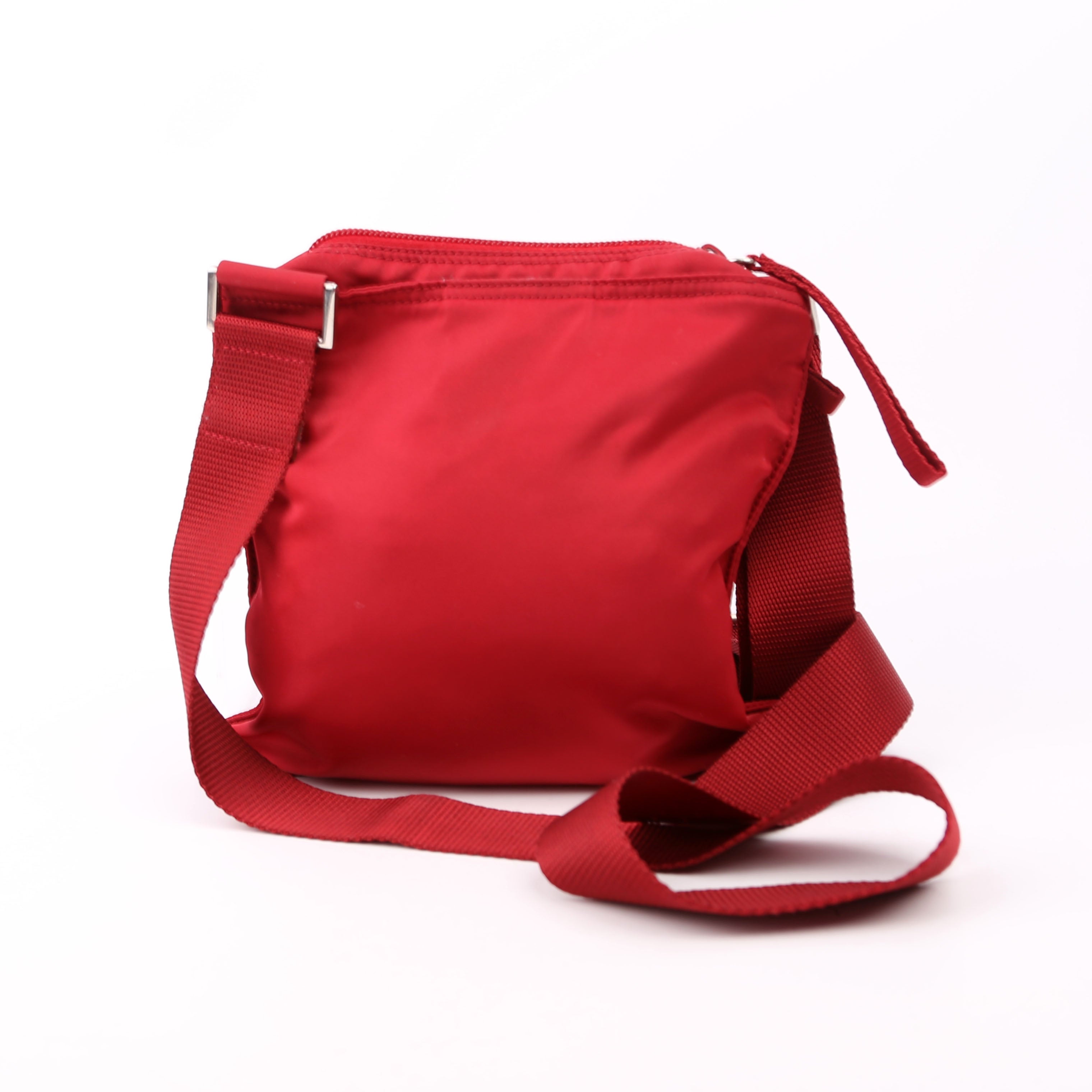 Tessuto Nylon Mini Crossbody Red
