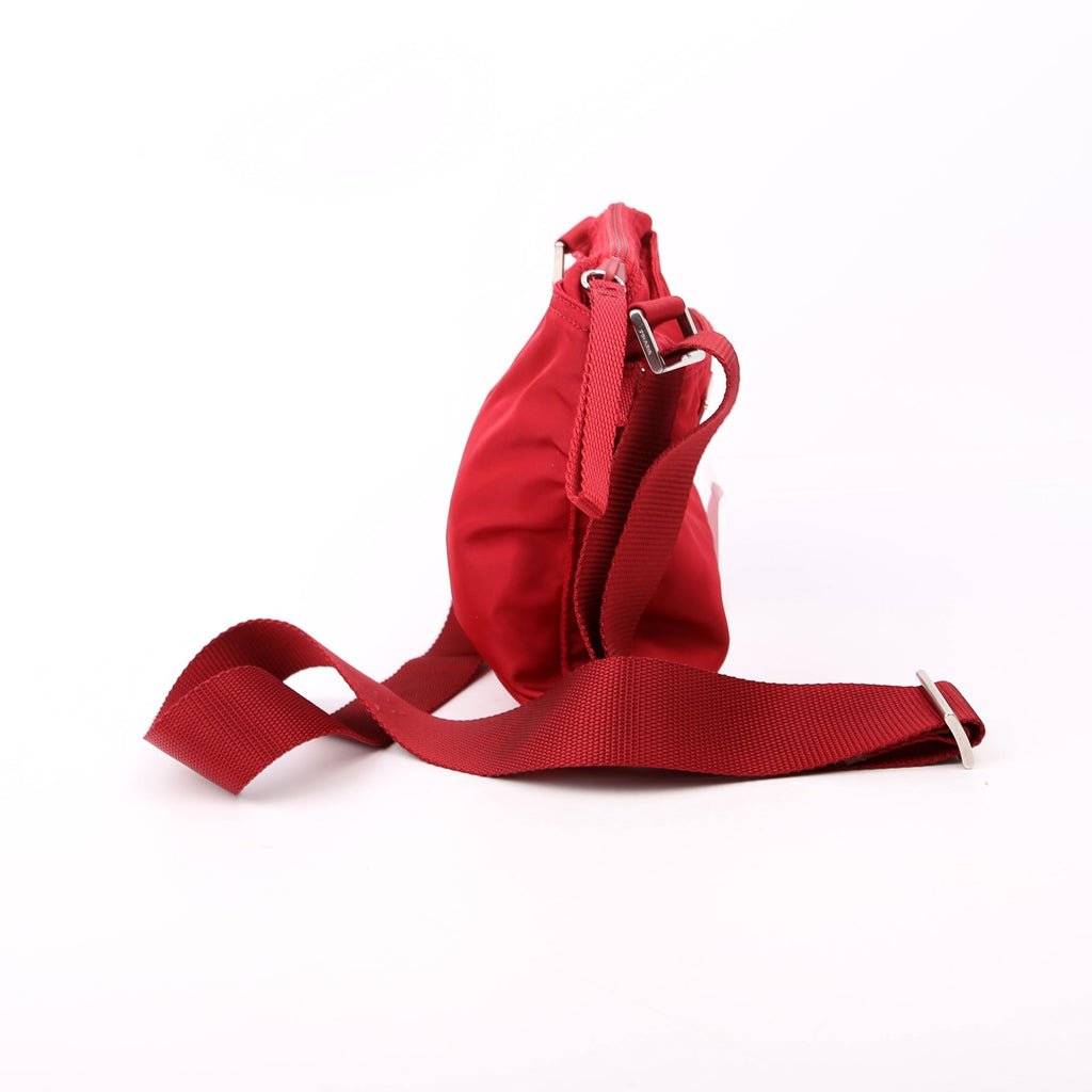 Tessuto Nylon Mini Crossbody Red