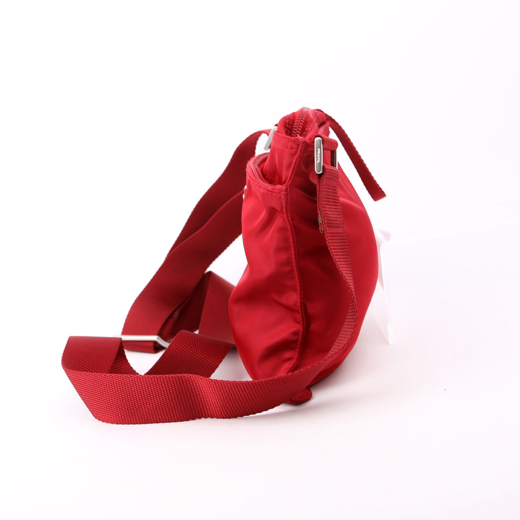 Tessuto Nylon Mini Crossbody Red