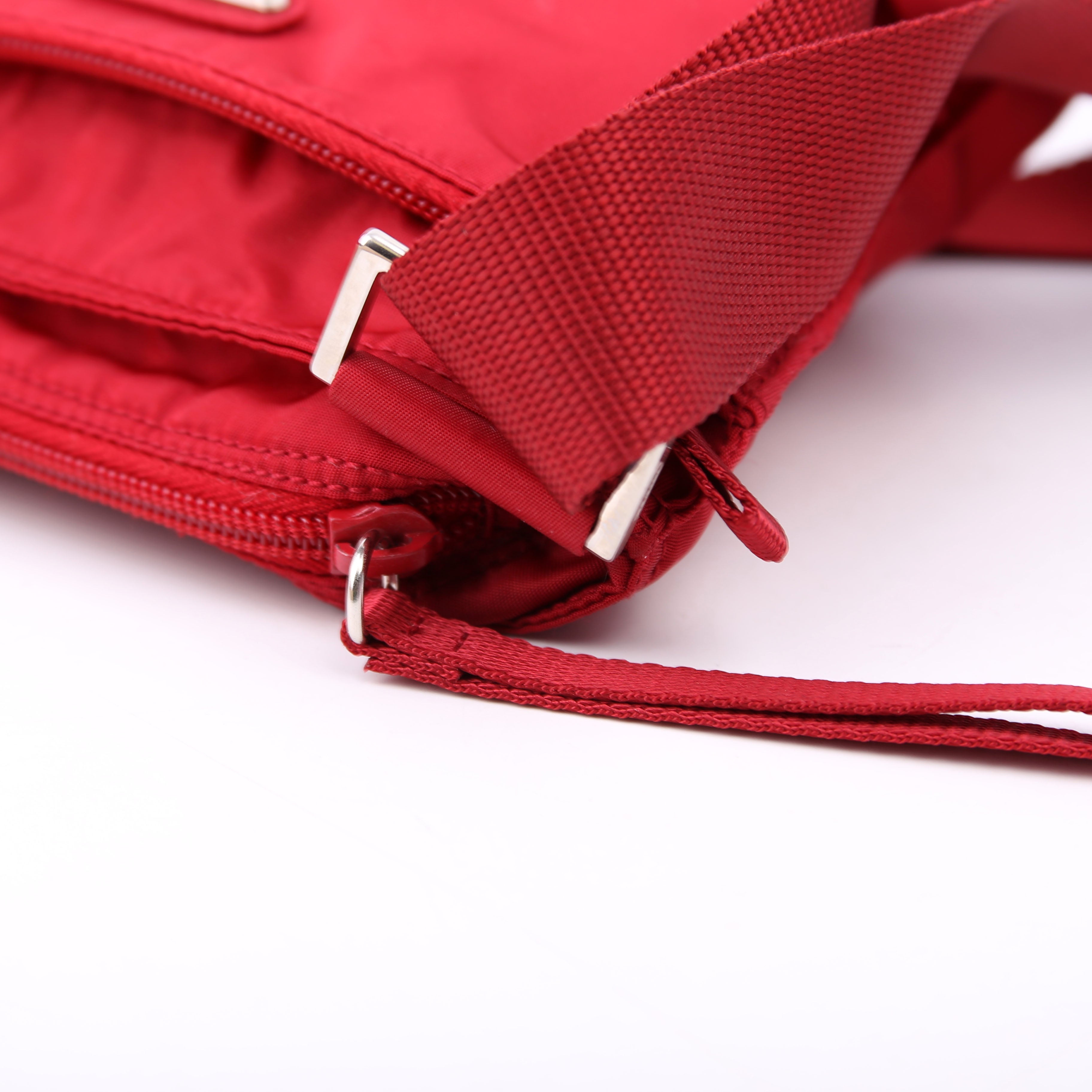 Tessuto Nylon Mini Crossbody Red