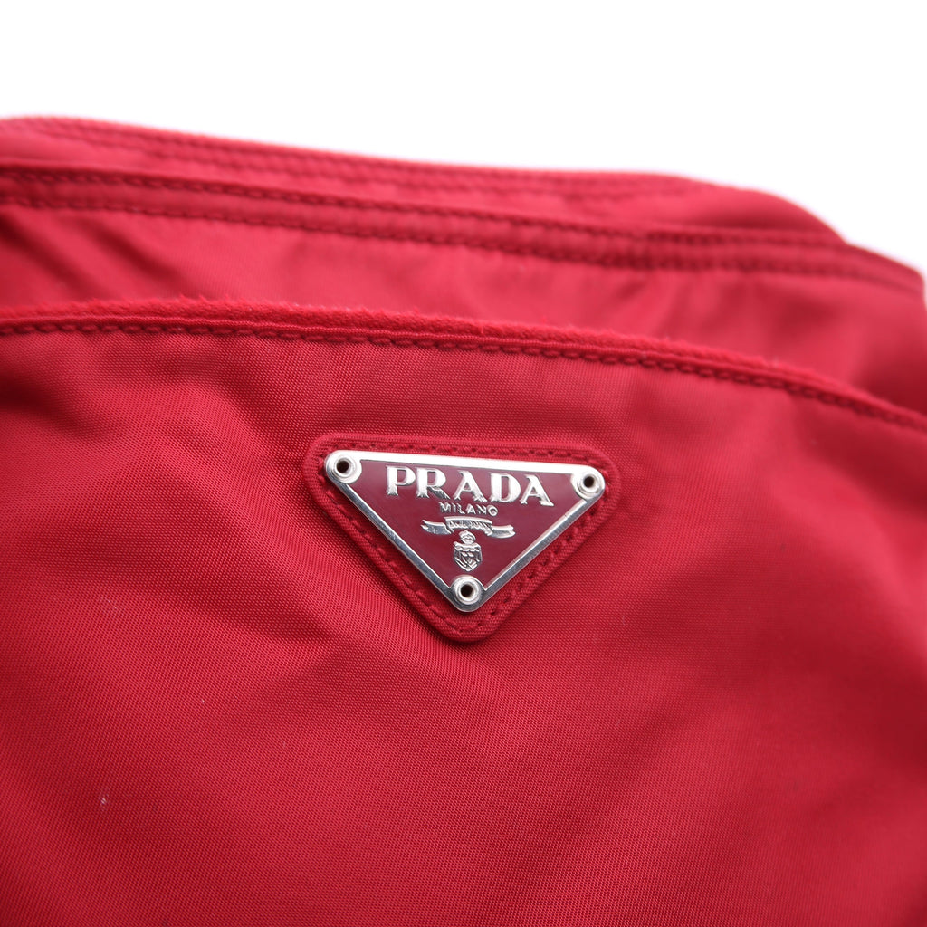 Tessuto Nylon Mini Crossbody Red
