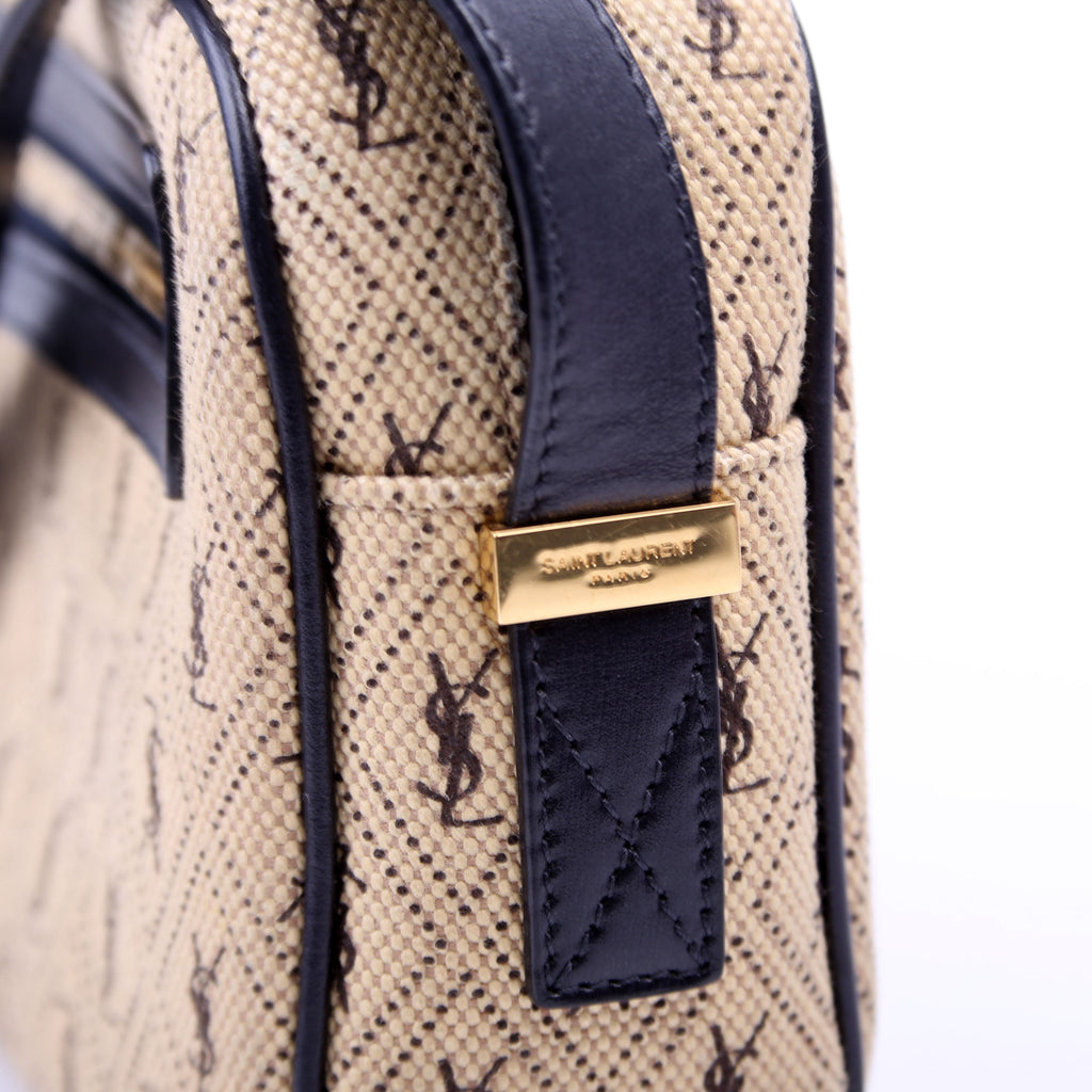 568608 All Over Logo Canvas Camera Bag