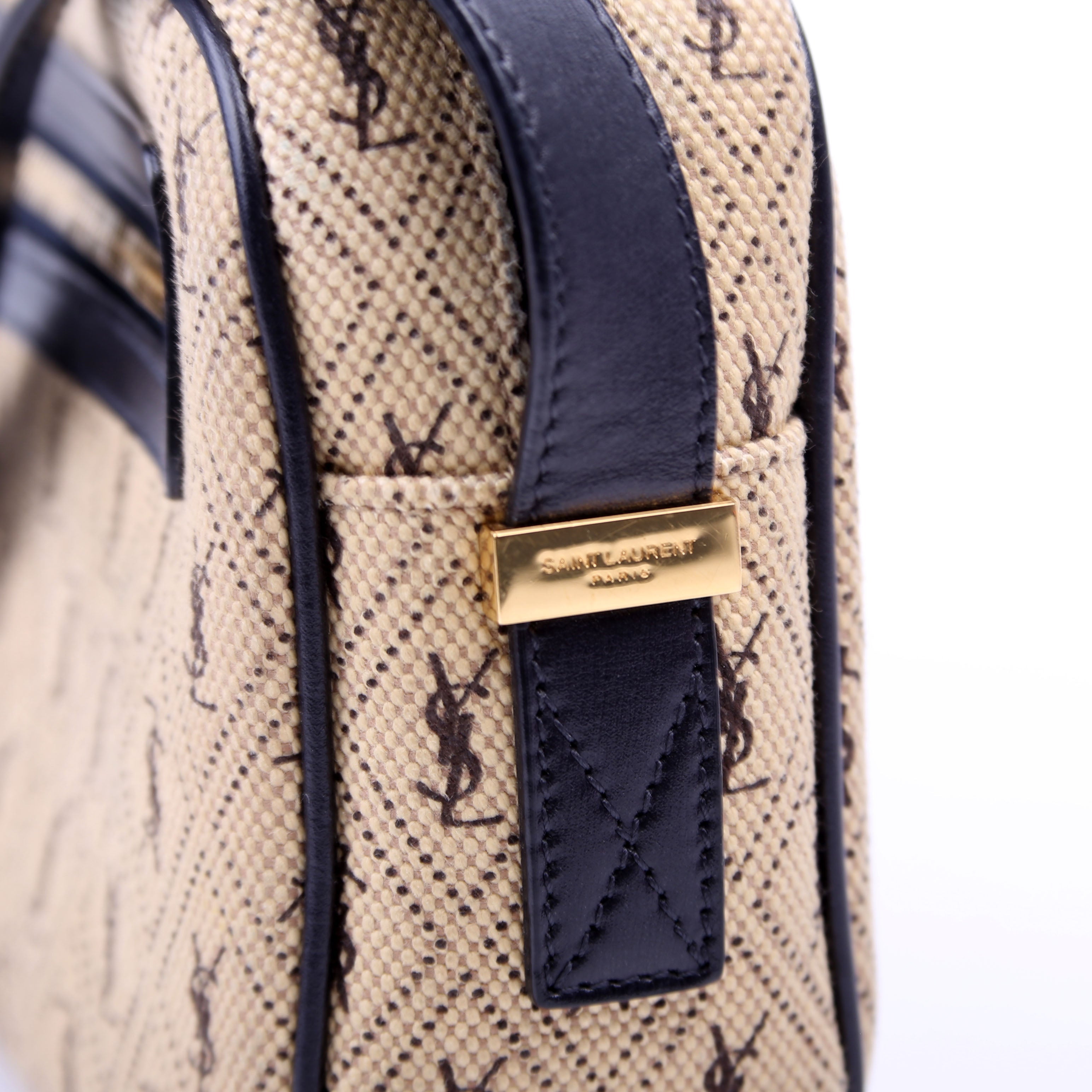 568608 All Over Logo Canvas Camera Bag