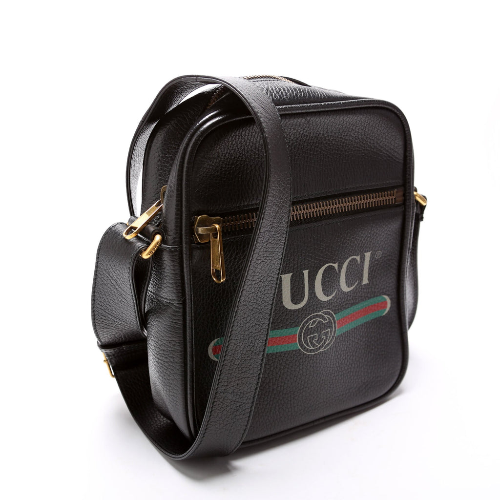 Gucci 523591 Retro Logo Medium Messenger Black