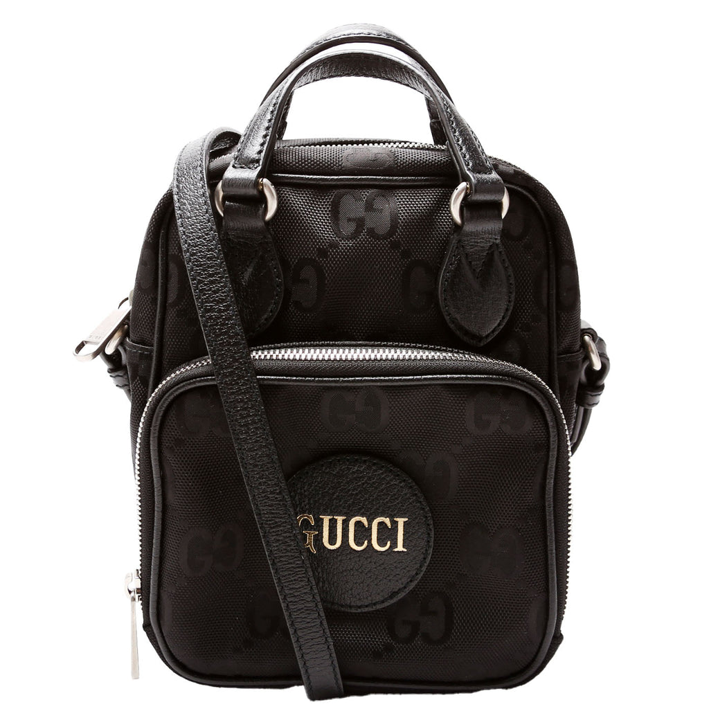 625850 GG Nylon Off The Grid Shoulder Bag Black