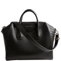 Antigona Stitched Satchel Medium Black/Silver