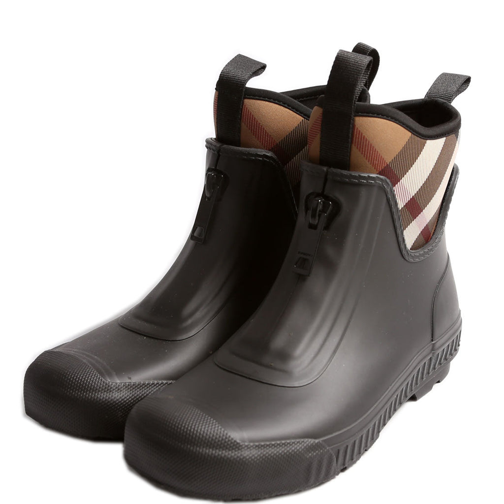 Flinton Plaid Check Rain Boots Size 40