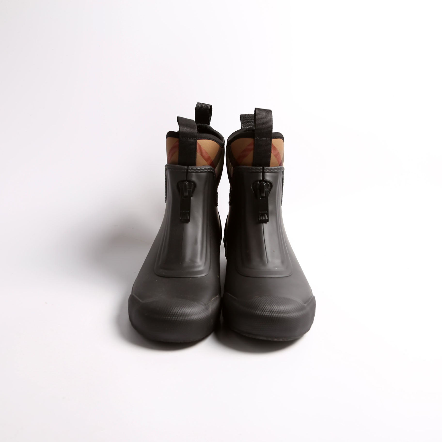 Flinton Plaid Check Rain Boots Size 40