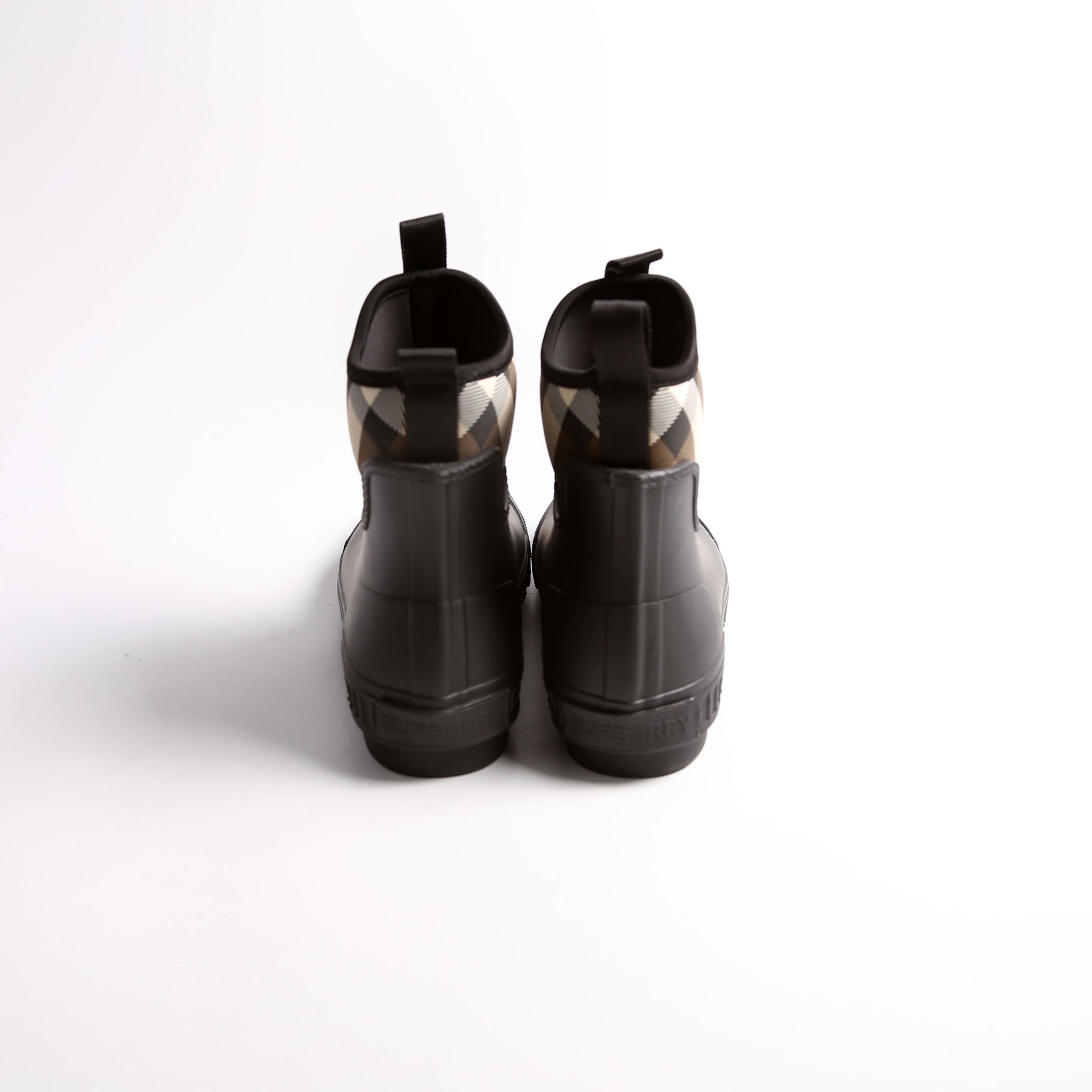 Flinton Plaid Check Rain Boots Size 40