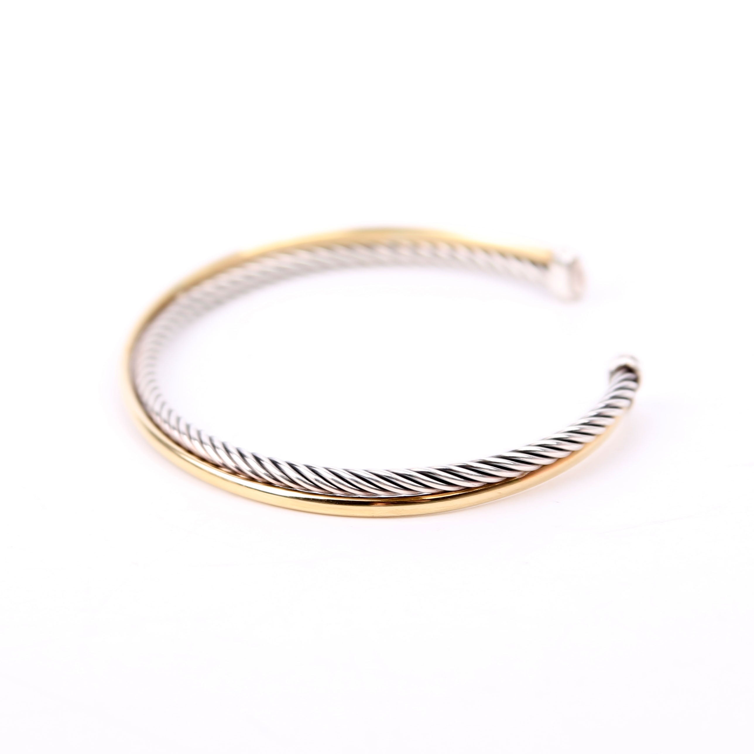 X Crossover Cuff 925/750 Bracelet Silver/Gold