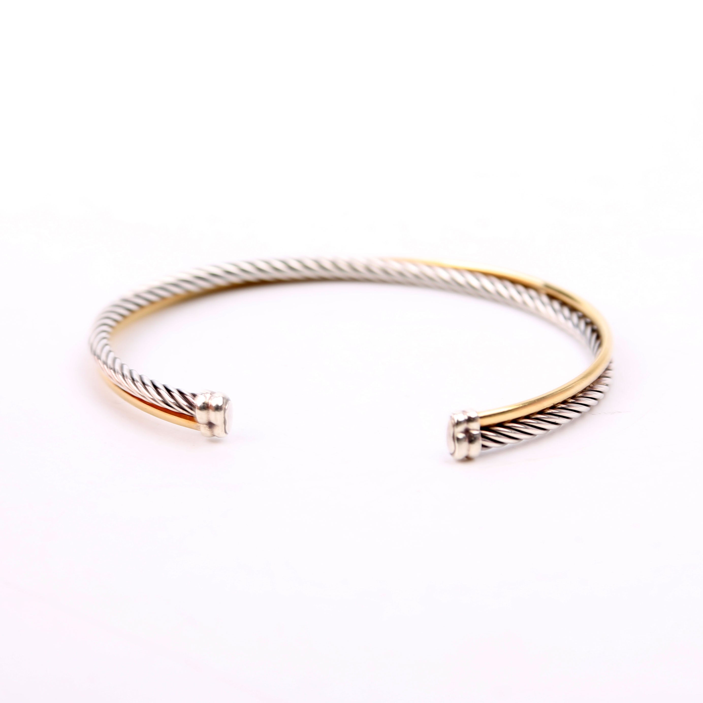 X Crossover Cuff 925/750 Bracelet Silver/Gold