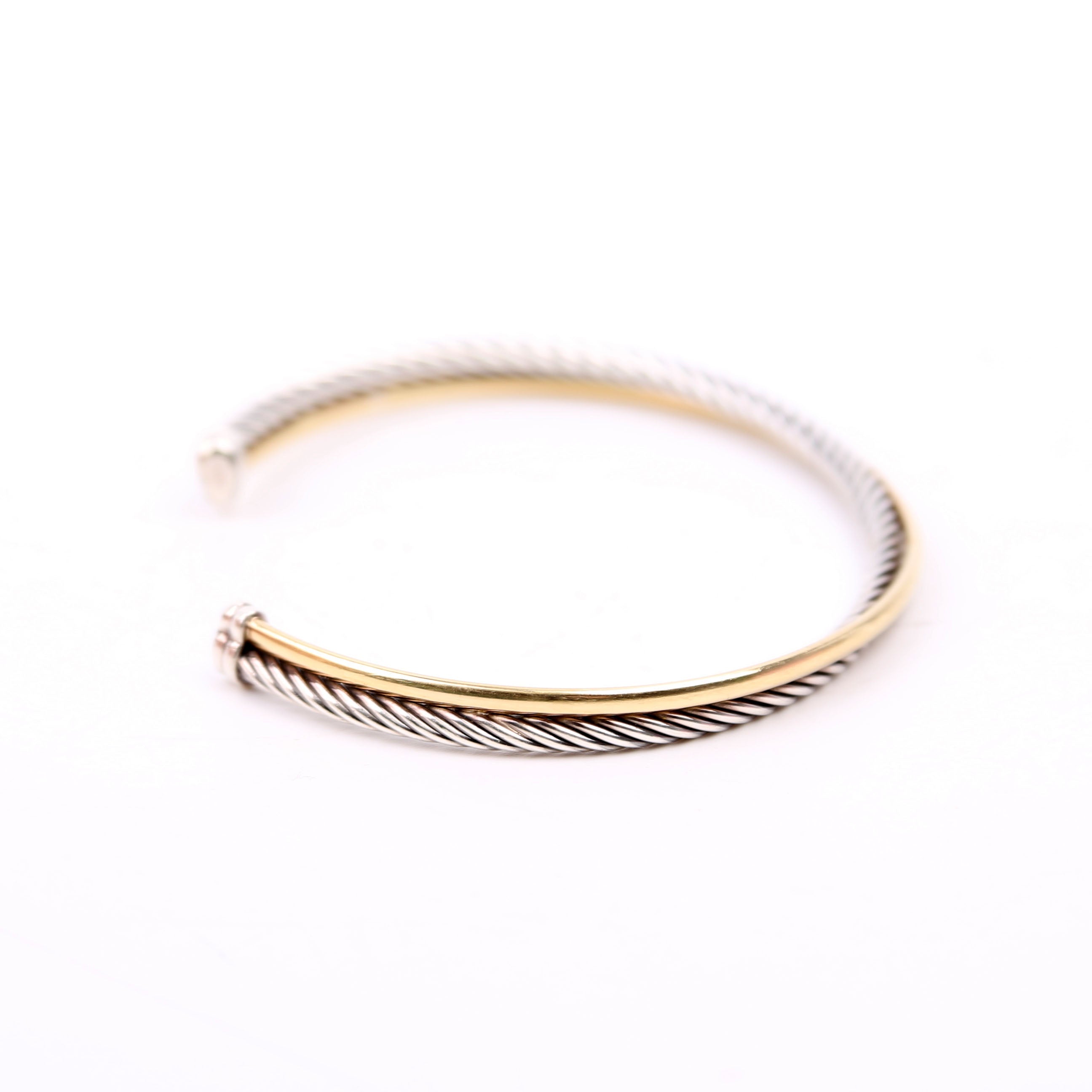 X Crossover Cuff 925/750 Bracelet Silver/Gold