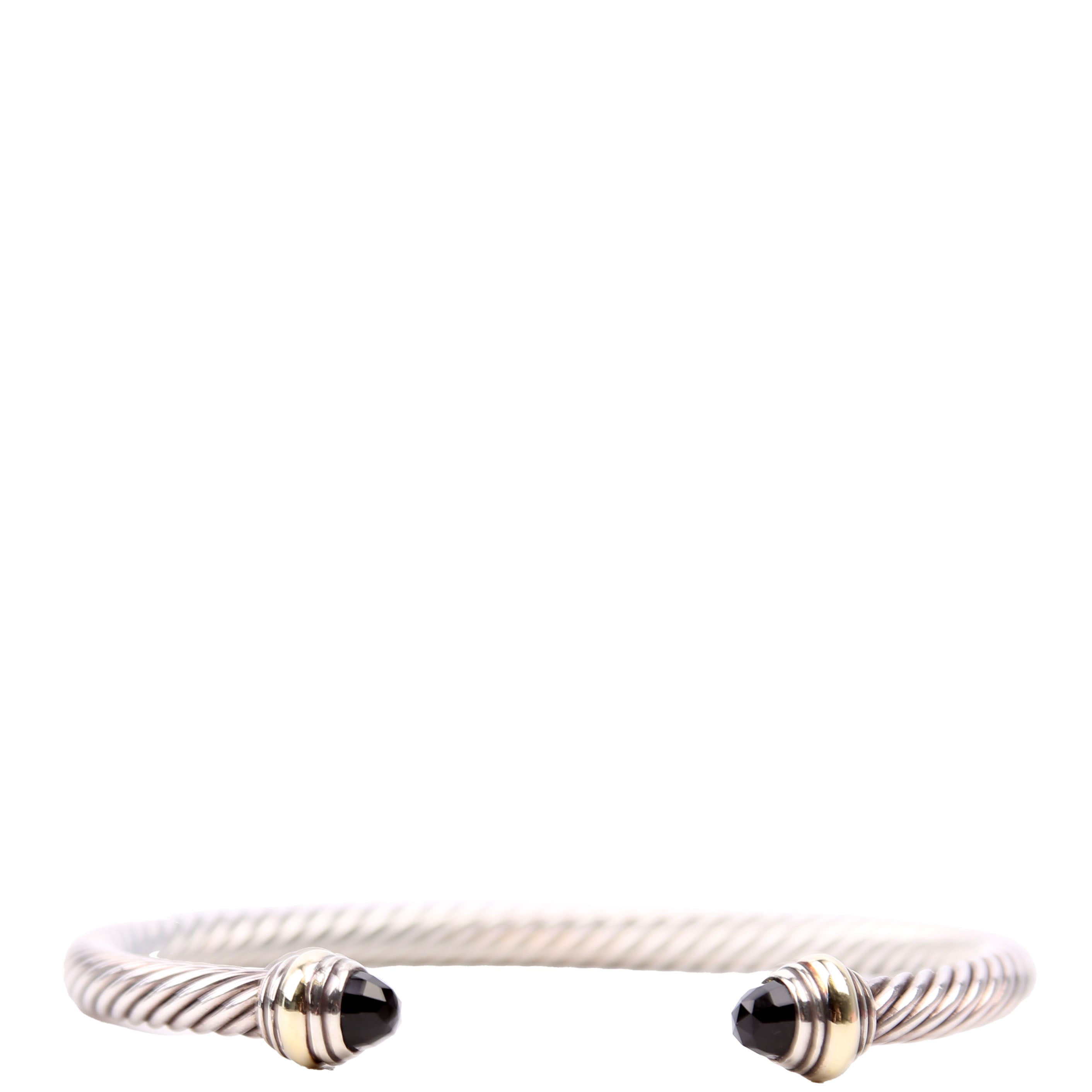 Classic Cable 5MM 925/585/Onyx Bracelet Silver