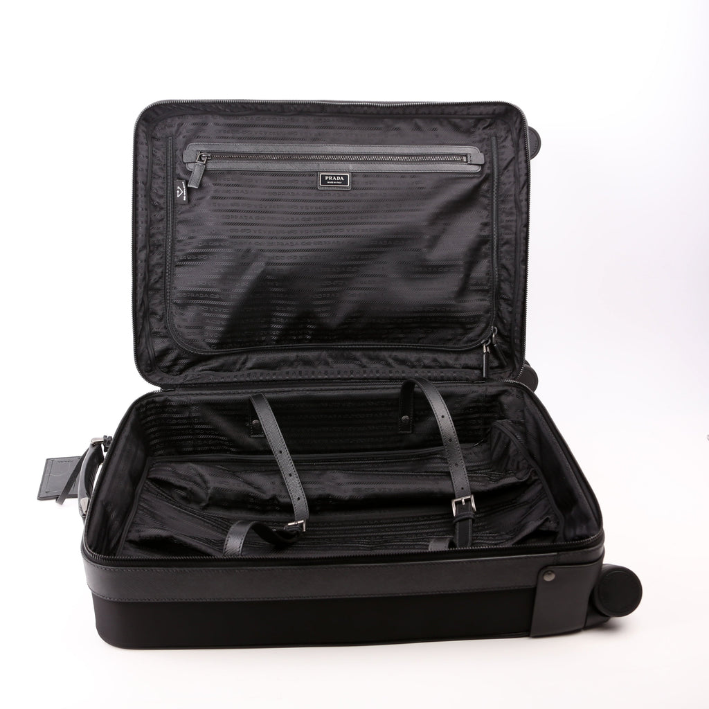 Re-Nylon/Saffiano Cabin Trolley Black