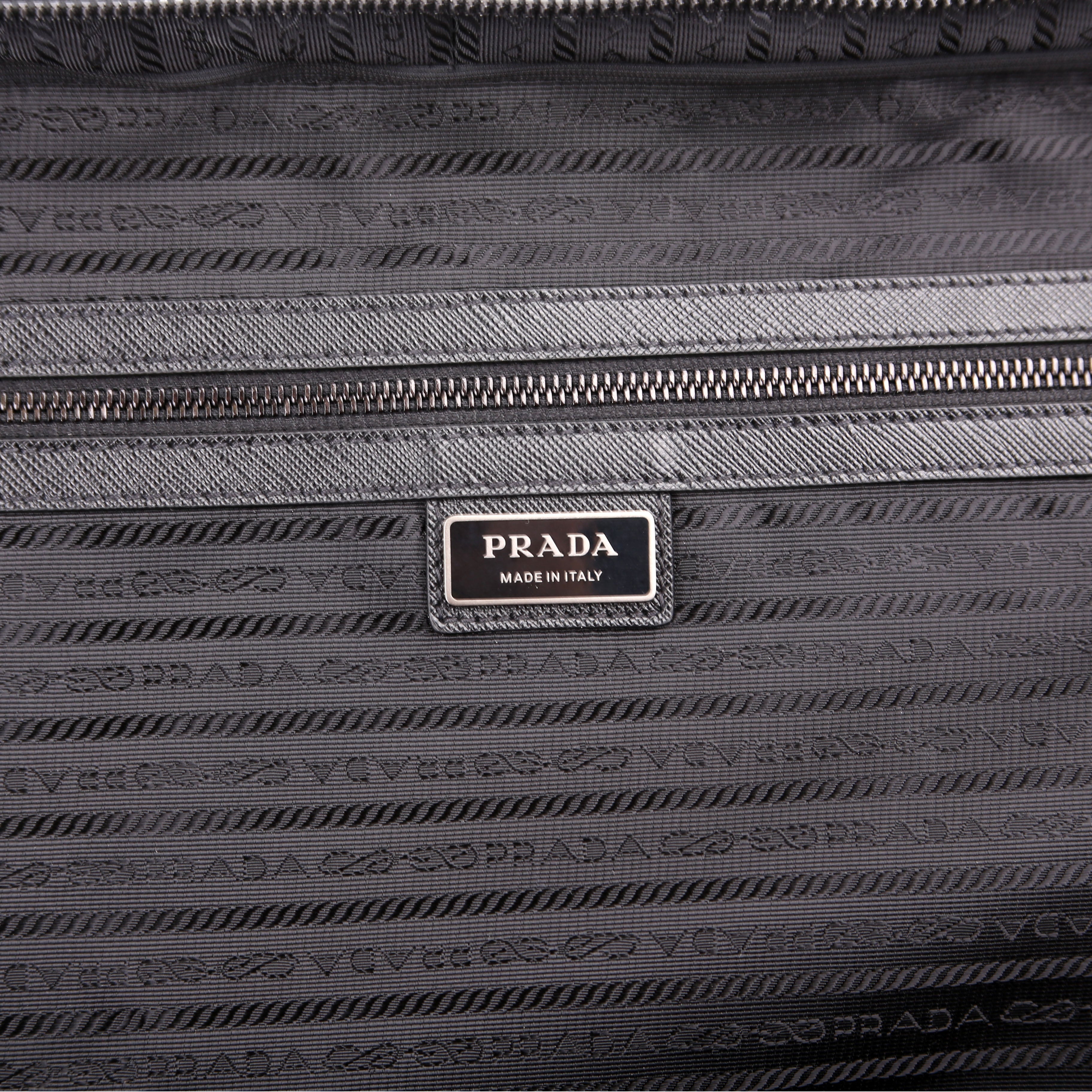 Re-Nylon/Saffiano Cabin Trolley Black