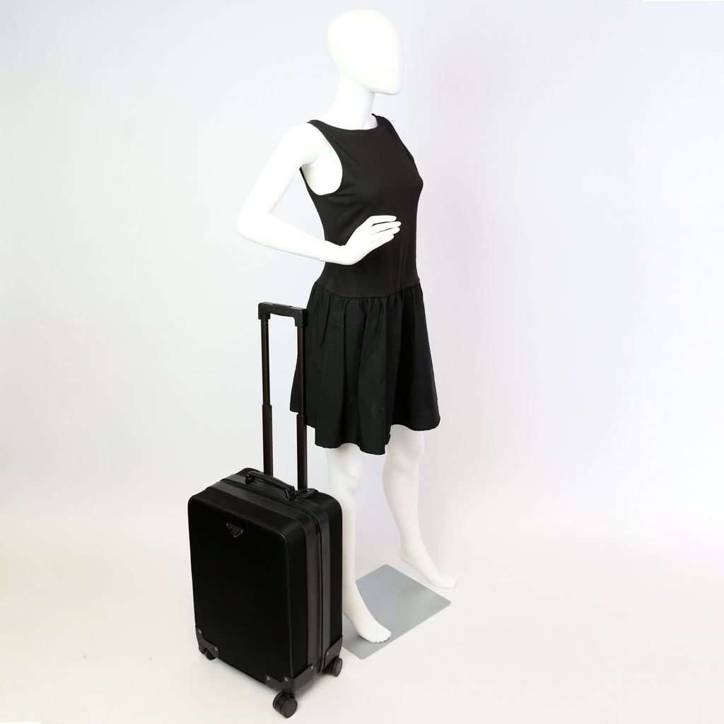 Re-Nylon/Saffiano Cabin Trolley Black