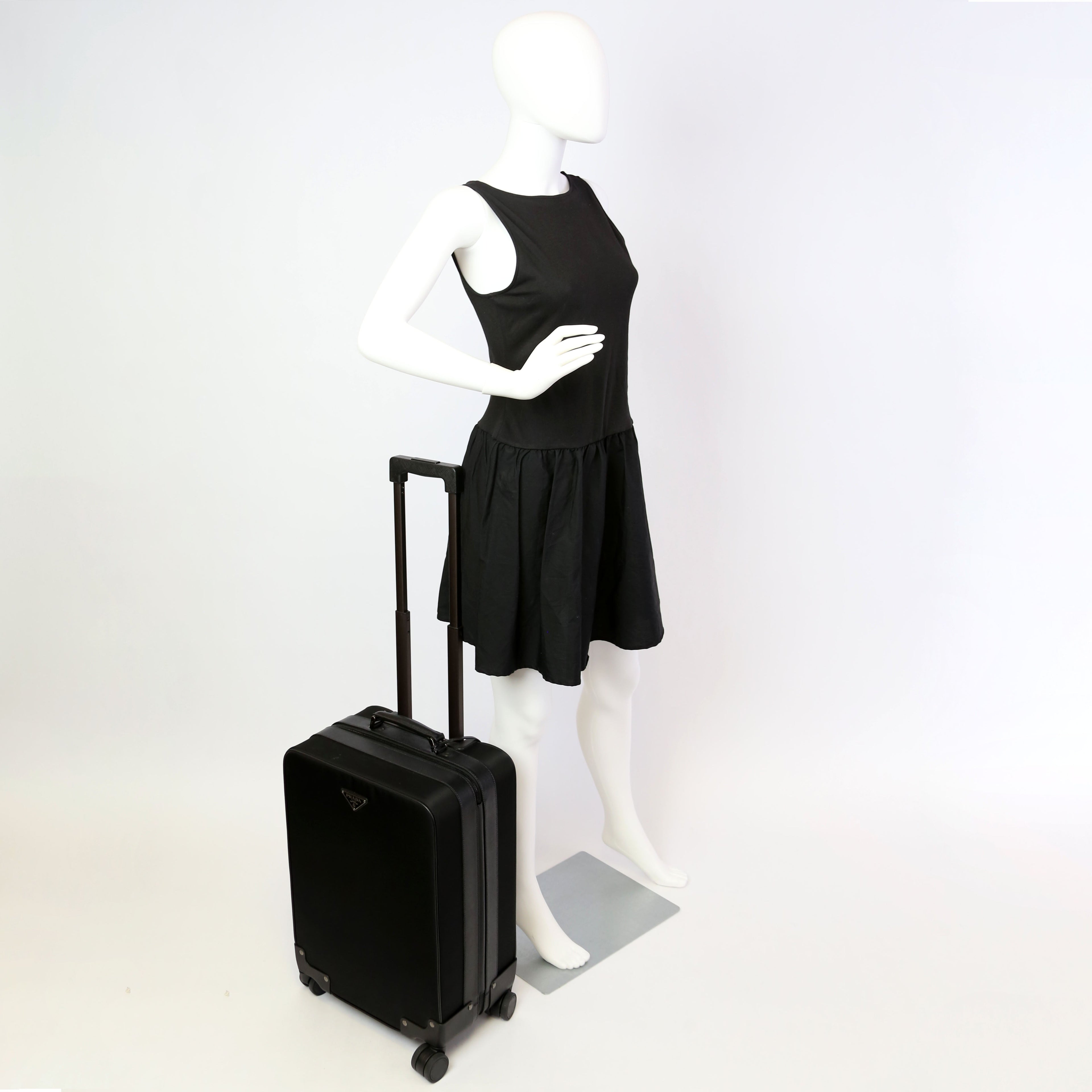 Re-Nylon/Saffiano Cabin Trolley Black