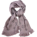 Logomania Wool/Silk Scarf Lavender