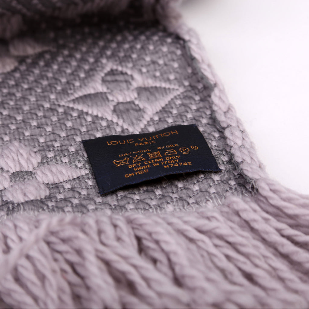 Logomania Wool/Silk Scarf Lavender